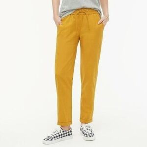 J Crew Factory Linen Drawstring Pant Yellow (Size:2)
